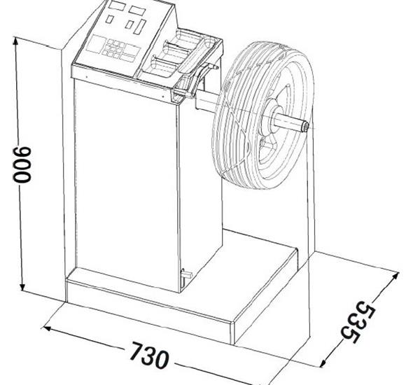 Dimensions équilibreuse - RB109